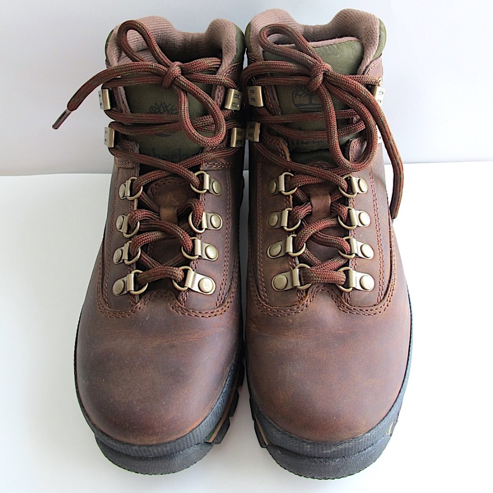 Timberland Leather Hiking Work Boots Brown Size 8
